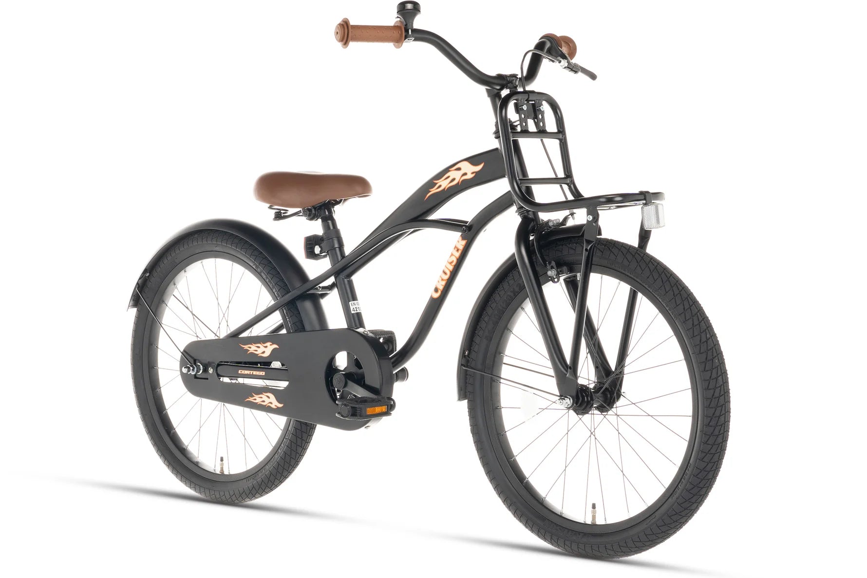 kinderfahrrad mit stützräder 18 zoll Kinderfahrrad 18 Zoll - Cruiser - Schwarz | Alter: 4-6 Jahre