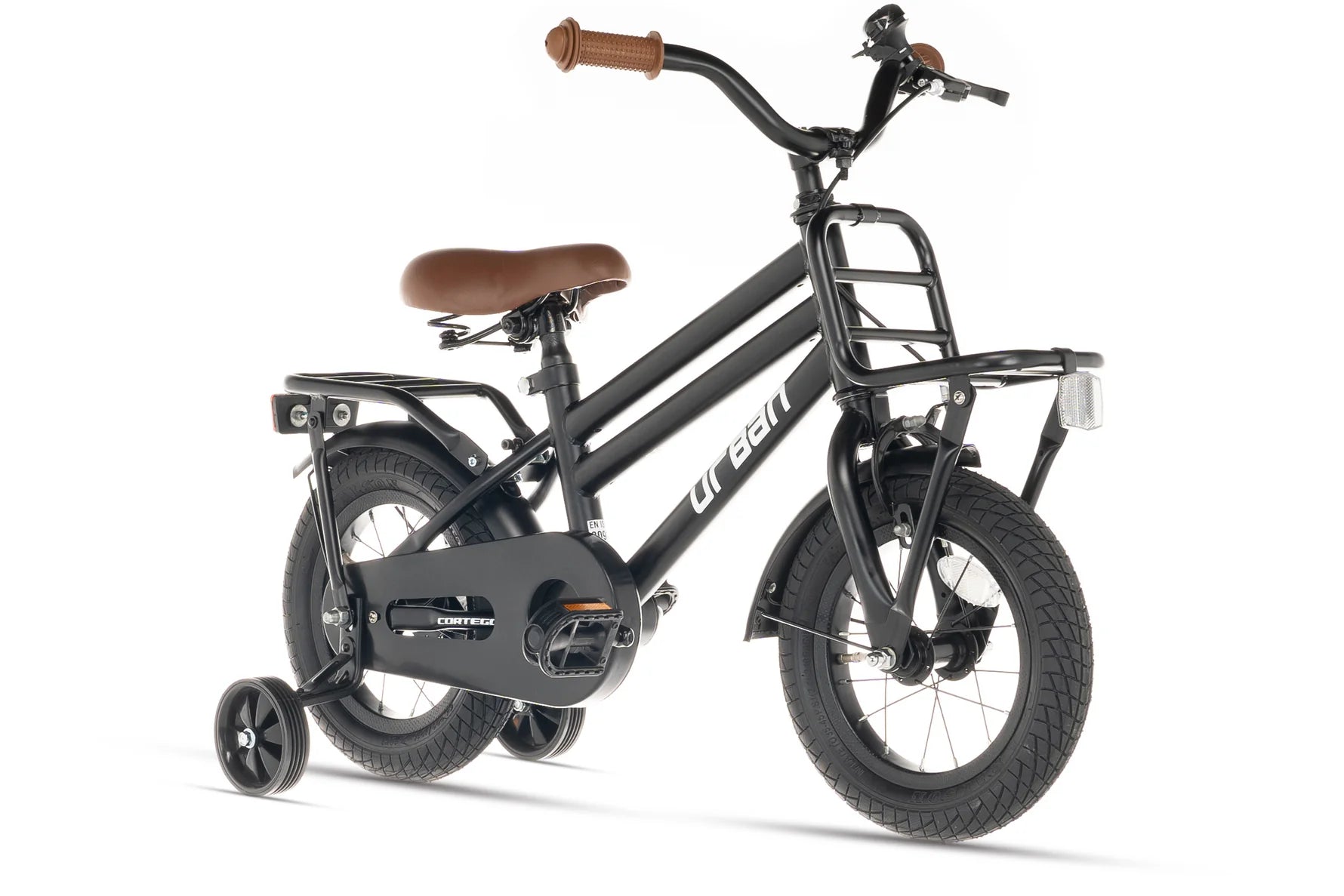 Cortego Urban Jungenfahrrad Matt-Schwarz 12 Zoll