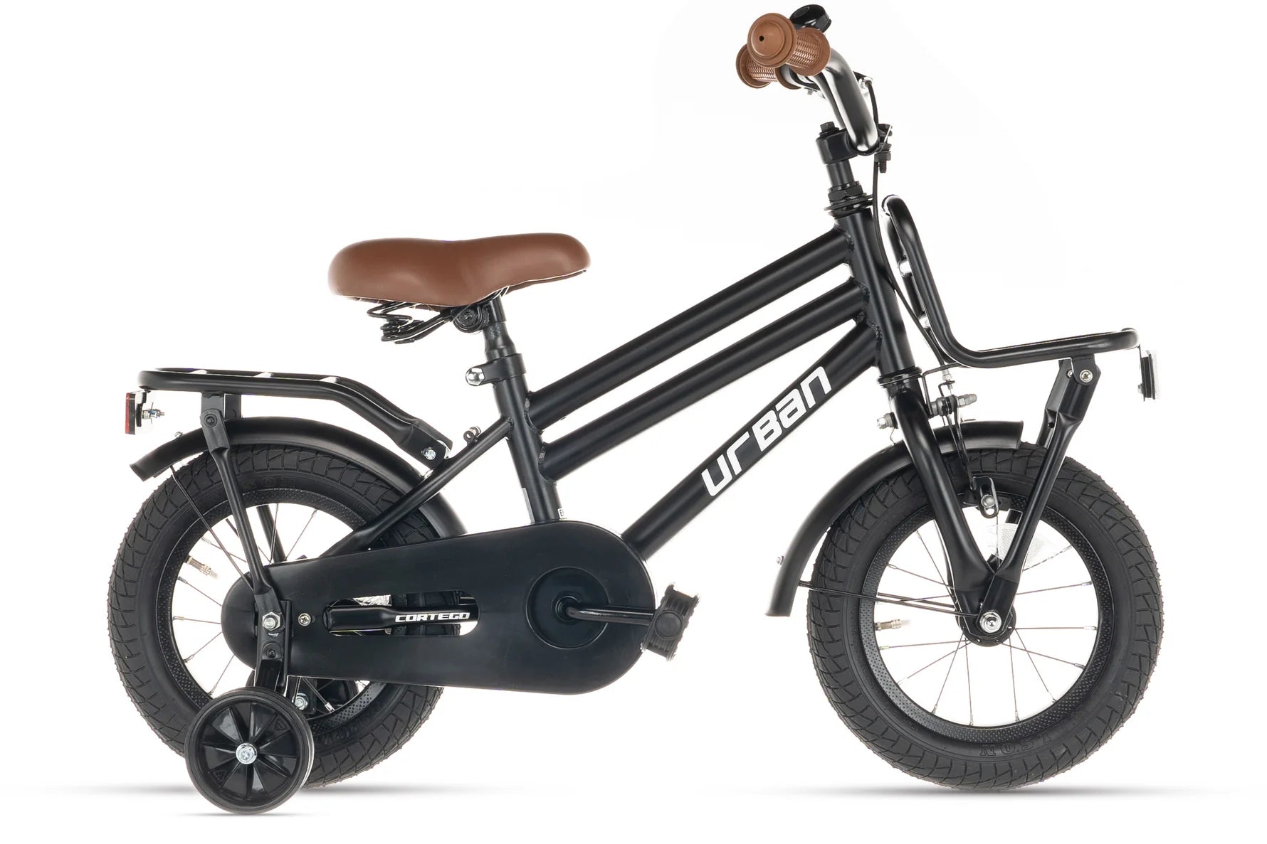 Cortego Urban Jungenfahrrad Matt-Schwarz 14 Zoll