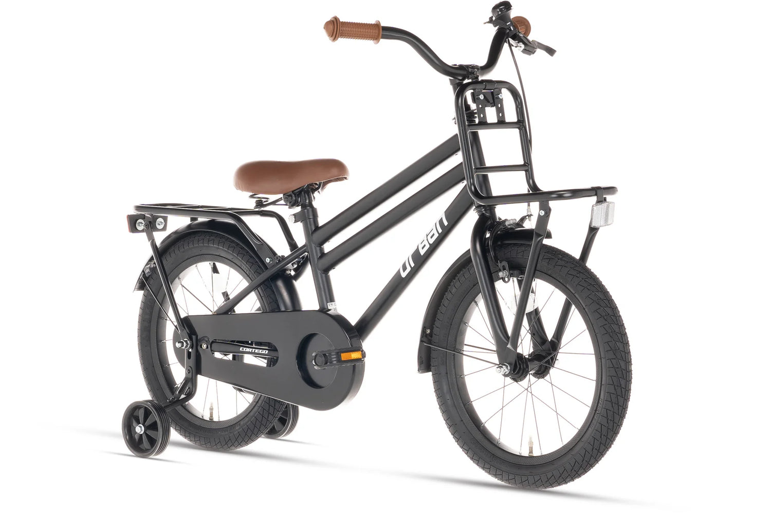 Cortego Urban Jungenfahrrad Matt-Schwarz 16 Zoll