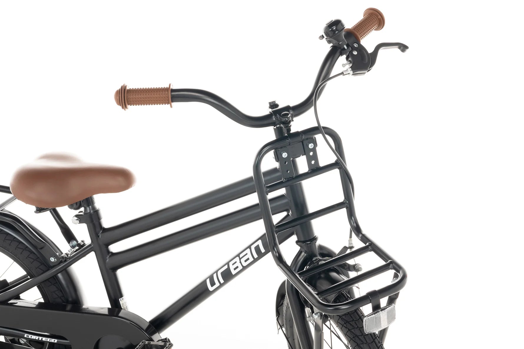 Cortego Urban Jungenfahrrad Matt-Schwarz 16 Zoll