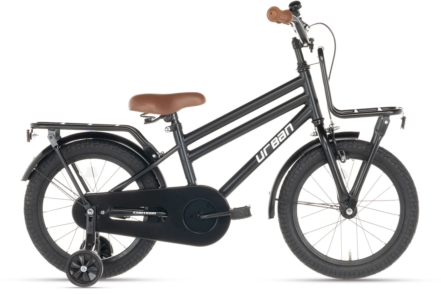Cortego Urban Jungenfahrrad Matt-Schwarz 16 Zoll