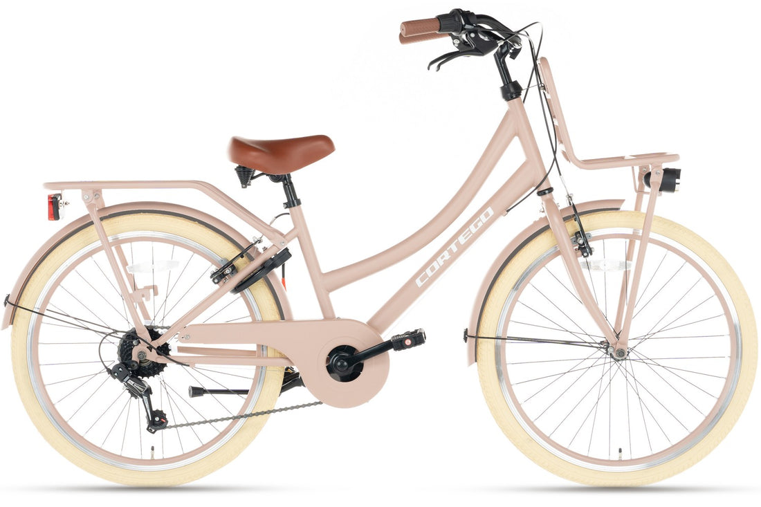 Cortego Transporter Mädchenfahrrad 22 Zoll – 7 Gänge – Lachs