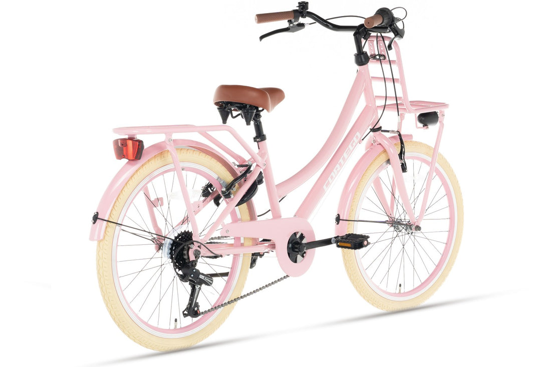Cortego Transporter Mädchenfahrrad 22 Zoll - 7 Gänge - Rosa