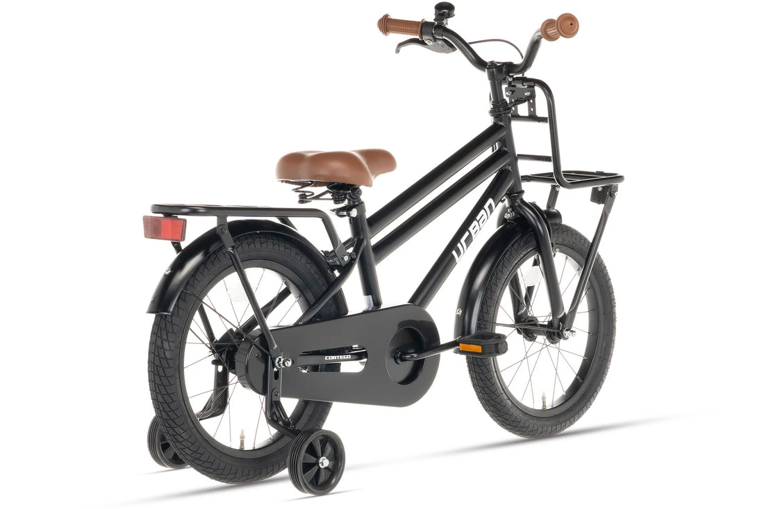 Cortego Urban Jungenfahrrad Matt-Schwarz 16 Zoll